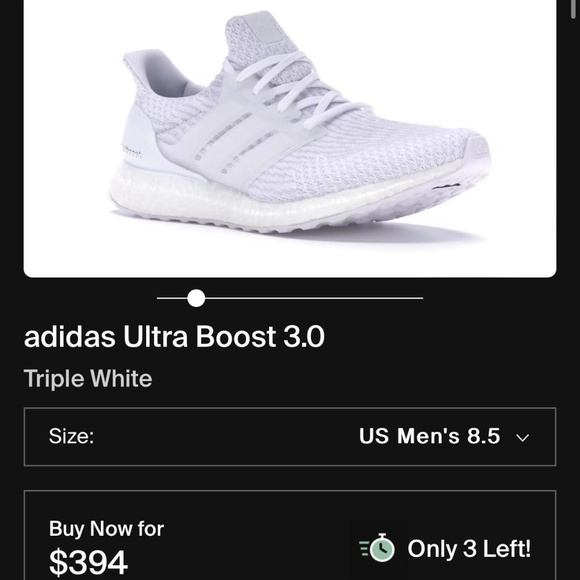 Adidas Ultra Boost 3.0 \'Triple White\' Mens main image 0